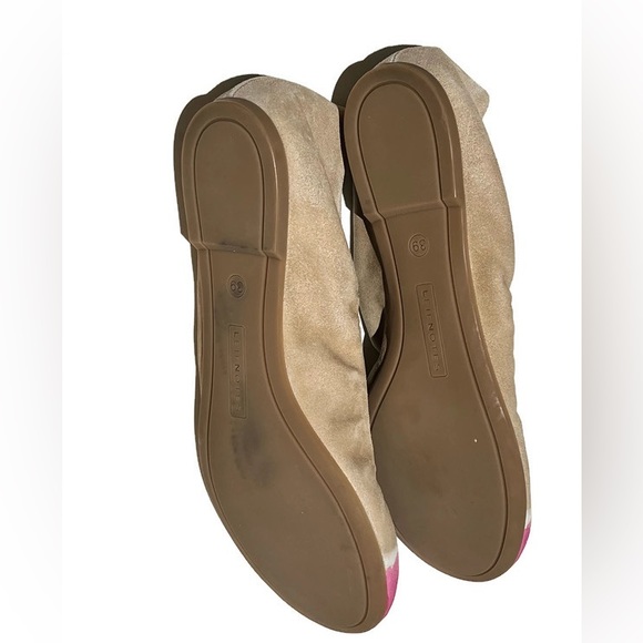 NWOT Leifnotes suede pink/beige watercolour dip dyed ballet flats,made in Italy. - Picture 16 of 16